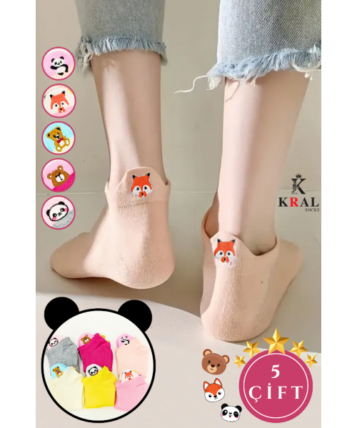  Kız Çocuk Patik Çorap Kurdela Pamuklu Terletmez (5 Çi̇ft) Okul Çorabı