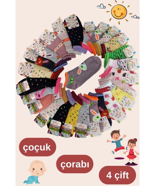 Kız - Erkek Çorap Tenis Model Pamuklu Terletmez (4 ÇİFT) Öğrenci Okul Çocuk Çorabı Kız - Erkek Çorap Tenis Model Pamuklu Terletmez (4 ÇİFT) Öğrenci Okul Çocuk Çorabı