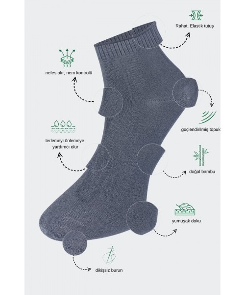 Erkek Patik Düz Desen (5 Çift) Bambu Dikişsiz Hassas Dokuma Parfümlü Kısa Çorap Erkek Patik Düz Desen (5 Çift) Bambu Dikişsiz Hassas Dokuma Parfümlü Kısa Çorap