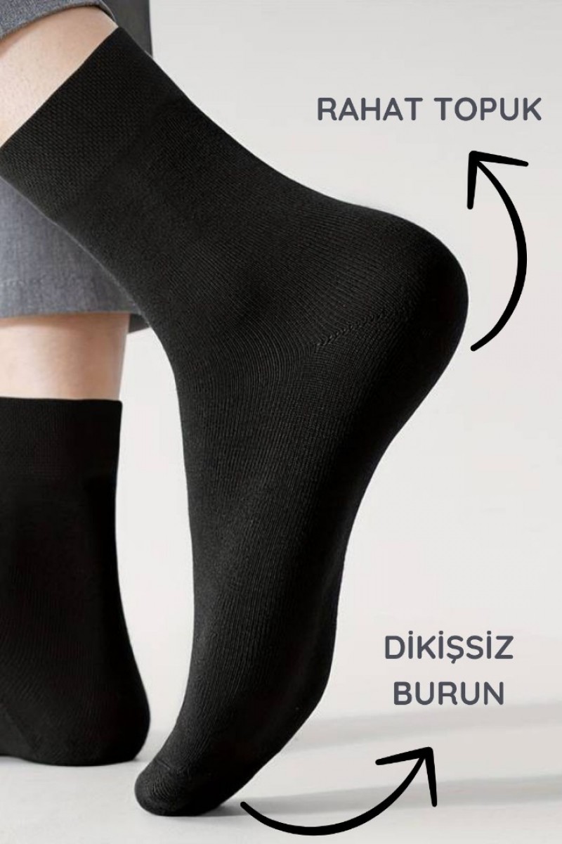 Premium Busines (3 ÇİFT KUTULU) Klasik Uzun Boy Mevsimlik Dikişsiz Erkek Bambu Soket Çorap