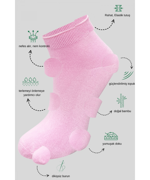 Kadın Kaliteli Bambu Patik Çorap (5 ADET) Dikişsiz Görünmez Parfümlü Kısa Model Çorap Kadın Kaliteli Bambu Patik Çorap (5 ADET) Dikişsiz Görünmez Parfümlü Kısa Model Çorap
