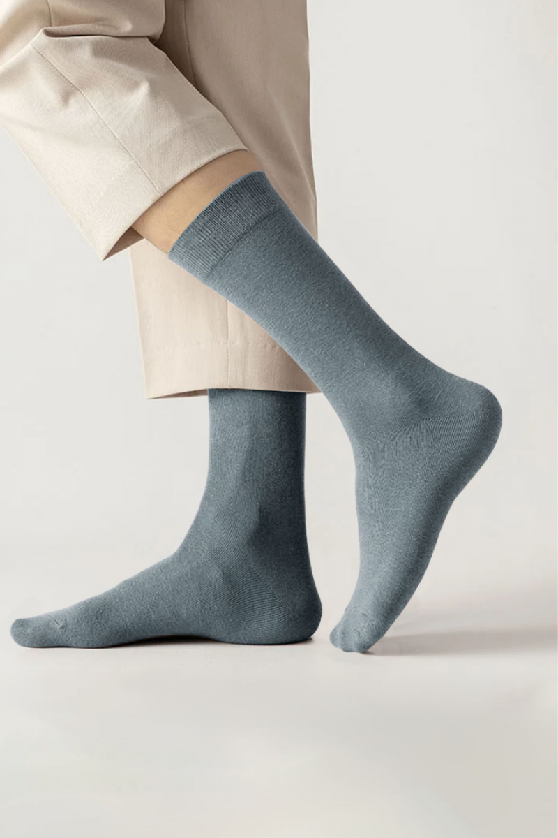 Erkek Yazlık Bambu Soket Uzun 8 Çift Karma Renkli Çorap