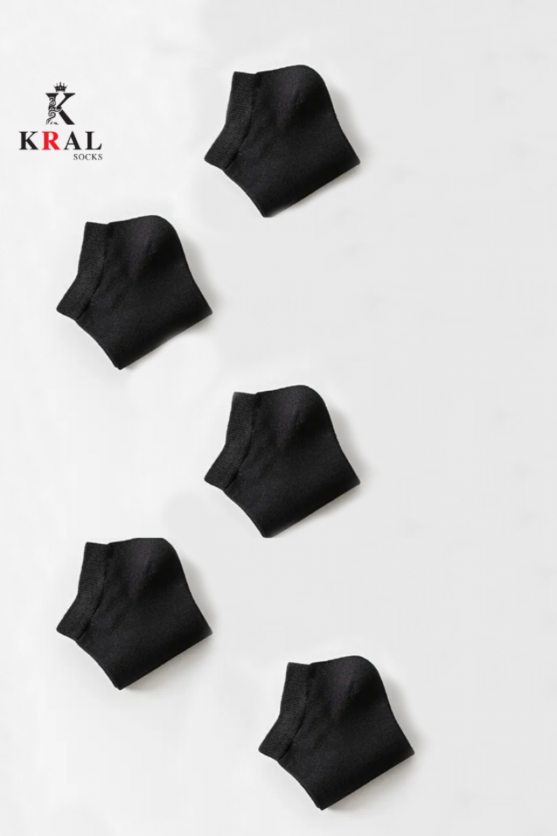 Düz Desen Ekonomik Kadın - Erkek Patik Çorap 10 Çift