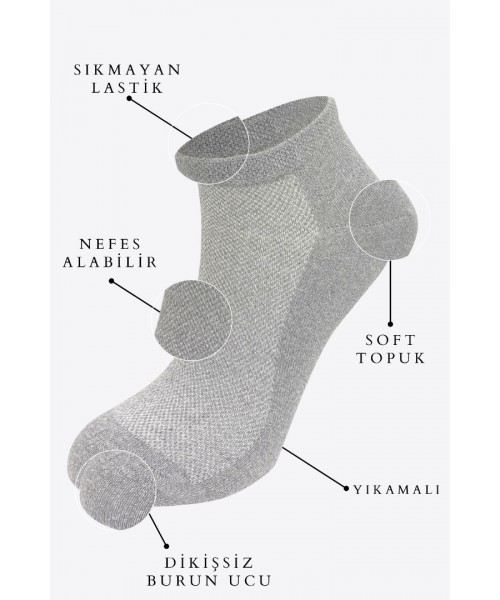 Erkek Çorap Pamuklu Extra Konforlu Ve Yumuşak File Vedili Çorap Seti 4 Çift Erkek Çorap Pamuklu Extra Konforlu Ve Yumuşak File Vedili Çorap Seti 4 Çift