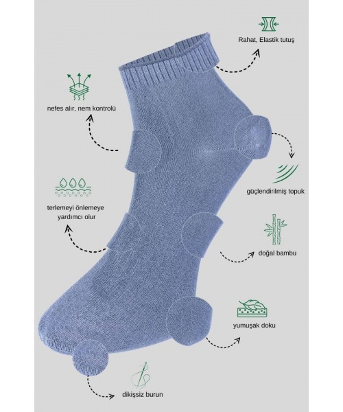 Erkek Patik Düz Desen (5 Çift) Bambu Dikişsiz Hassas Dokuma Parfümlü Kısa Çorap Erkek Patik Düz Desen (5 Çift) Bambu Dikişsiz Hassas Dokuma Parfümlü Kısa Çorap