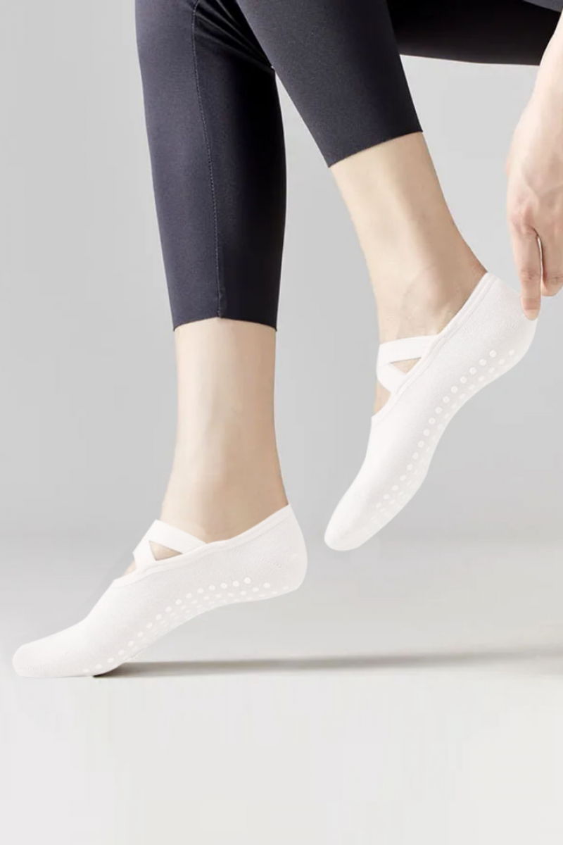 Bambu Pilates Çorabı Yoga ABS Kaydırmaz Taban Dans Bale Fitness Spor Çorabı 6 ÇİFT ASORTİ