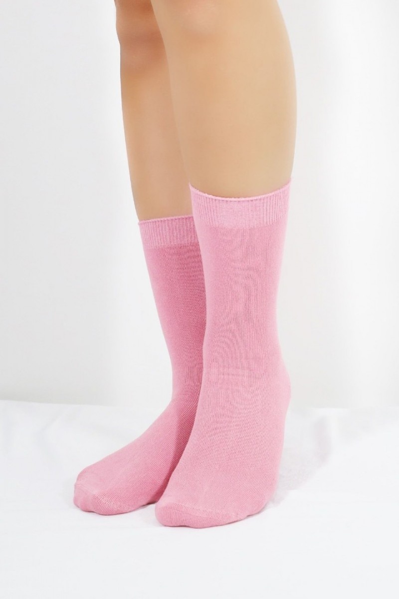 Kadın Çorabı Ter Emici Dikişsiz Extra Soft Model Soket Uzun Bambu Çorap (3 ÇİFT) Asorti Renk