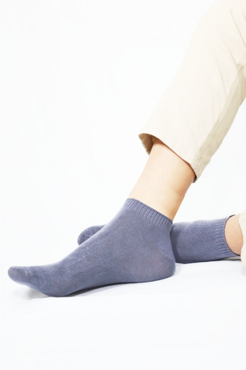 Erkek Patik Düz Desen (5 Çift) Bambu Dikişsiz Hassas Dokuma Parfümlü Kısa Çorap