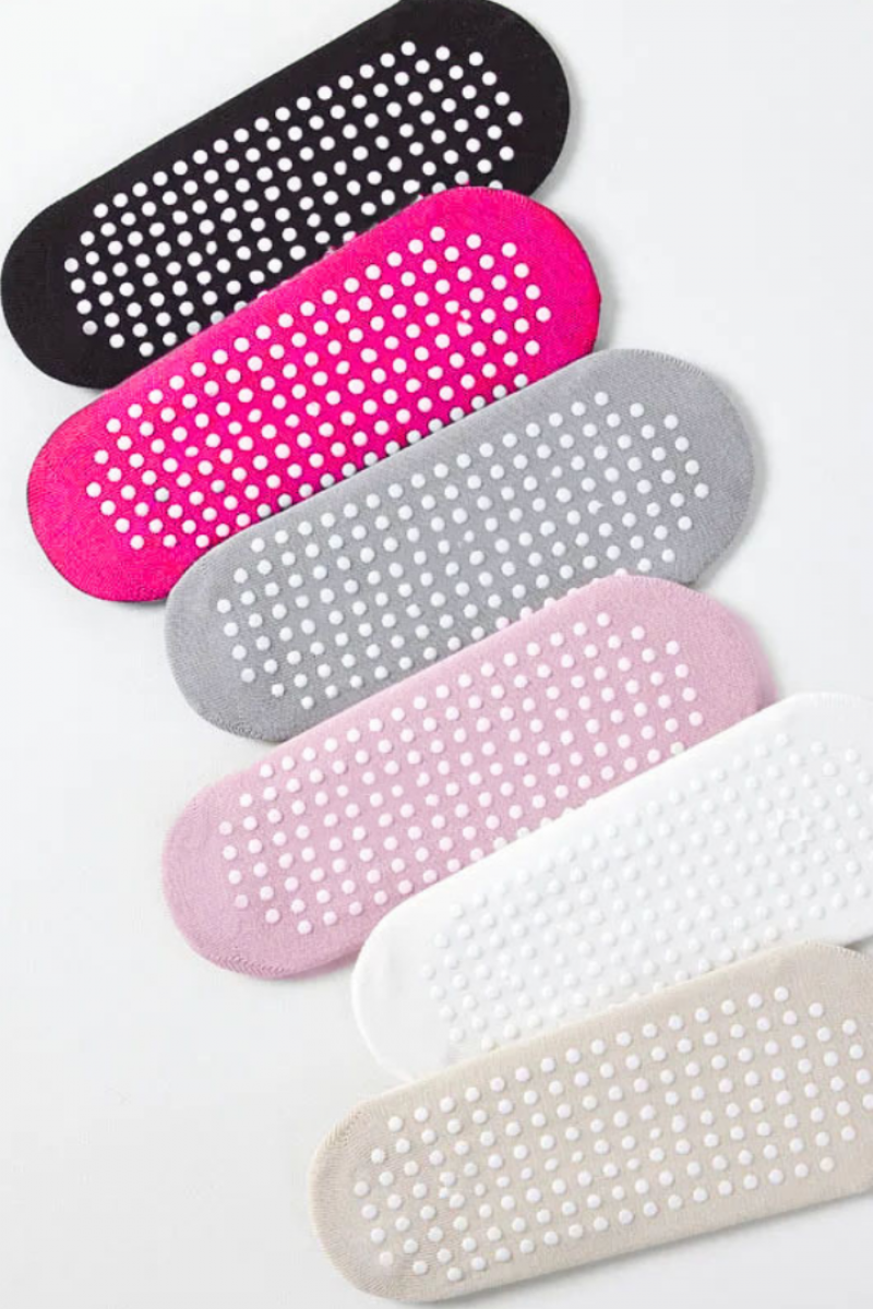 Bambu Pilates Çorabı Yoga ABS Kaydırmaz Taban Dans Bale Fitness Spor Çorabı 6 ÇİFT ASORTİ