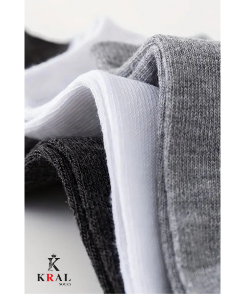  Kadın - Erkek (10 ÇİFT ) Düz Desen Ekonomik Bilek Boy Patik Çorap 