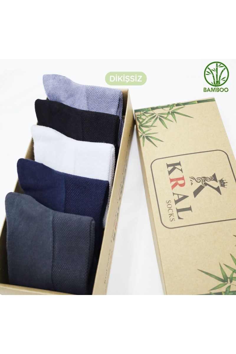 Erkek Bambu Çorap Düz Desen ( 5 Çift ) Kutulu Dikişsiz Hassas Dokuma Kısa Çorap Erkek Bambu Çorap Düz Desen ( 5 Çift ) Kutulu Dikişsiz Hassas Dokuma Kısa Çorap