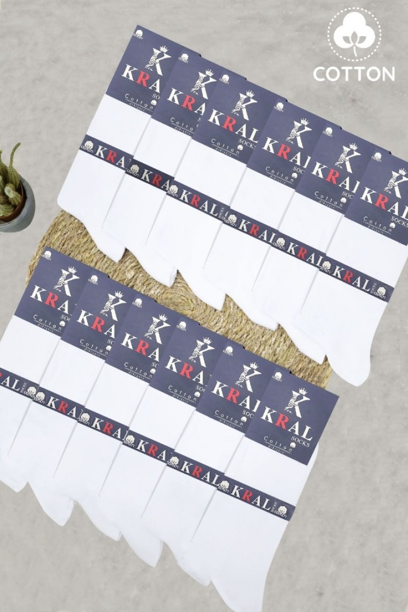 Kral 12'li Yazlık Penye Erkek Orta Uzun Çorap Parfümlü