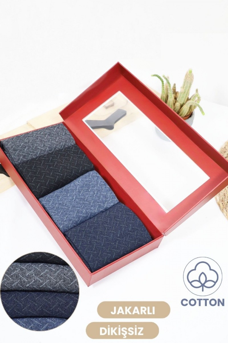Erkek Çorap Cotton Dikişsiz Jakarlı Mevsimlik Uzun Çorap