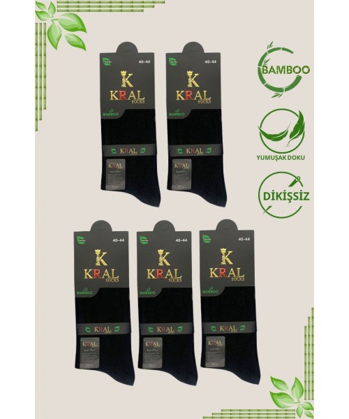 5 Çift Erkek Bambu Yazlık Uzun Çorap Premium Set