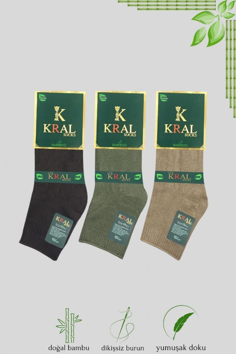 Erkek Bambu Patik Düz Desen Dikişsiz Çorap 3 Çift Erkek Bambu Patik Düz Desen Dikişsiz Çorap 3 Çift