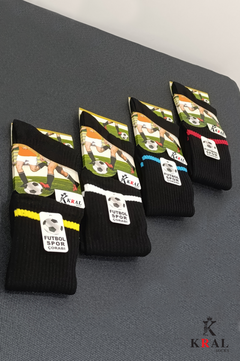 Erkek 4 Çift Futbol Maç Çorabı (40-45 BEDEN) Tozluk Halısaha Çorap