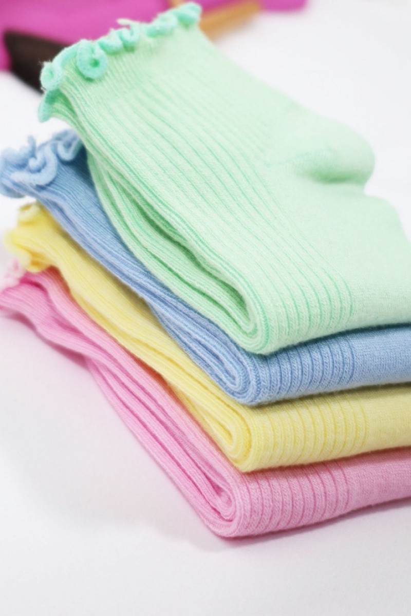 Kadın Bambu Çorap (4 ÇİFT) Renkli Fırfırlı Patik Kadın Çorap