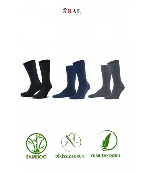 Dikişsiz Erkek Bambu Yazlık Soket Çorap 3 Çift Dikişsiz Erkek Bambu Yazlık Soket Çorap 3 Çift