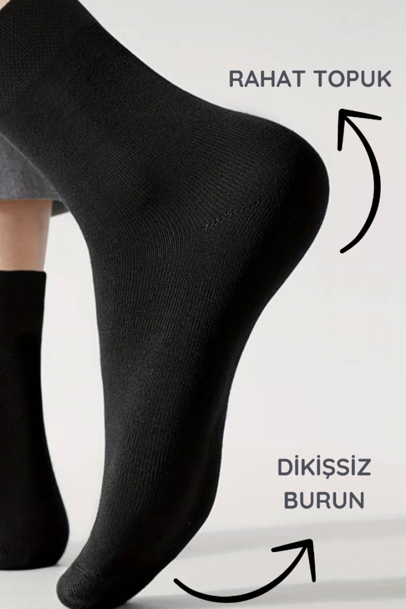 Erkek Yazlık Bambu Soket Uzun 8 Çift Karma Renkli Çorap