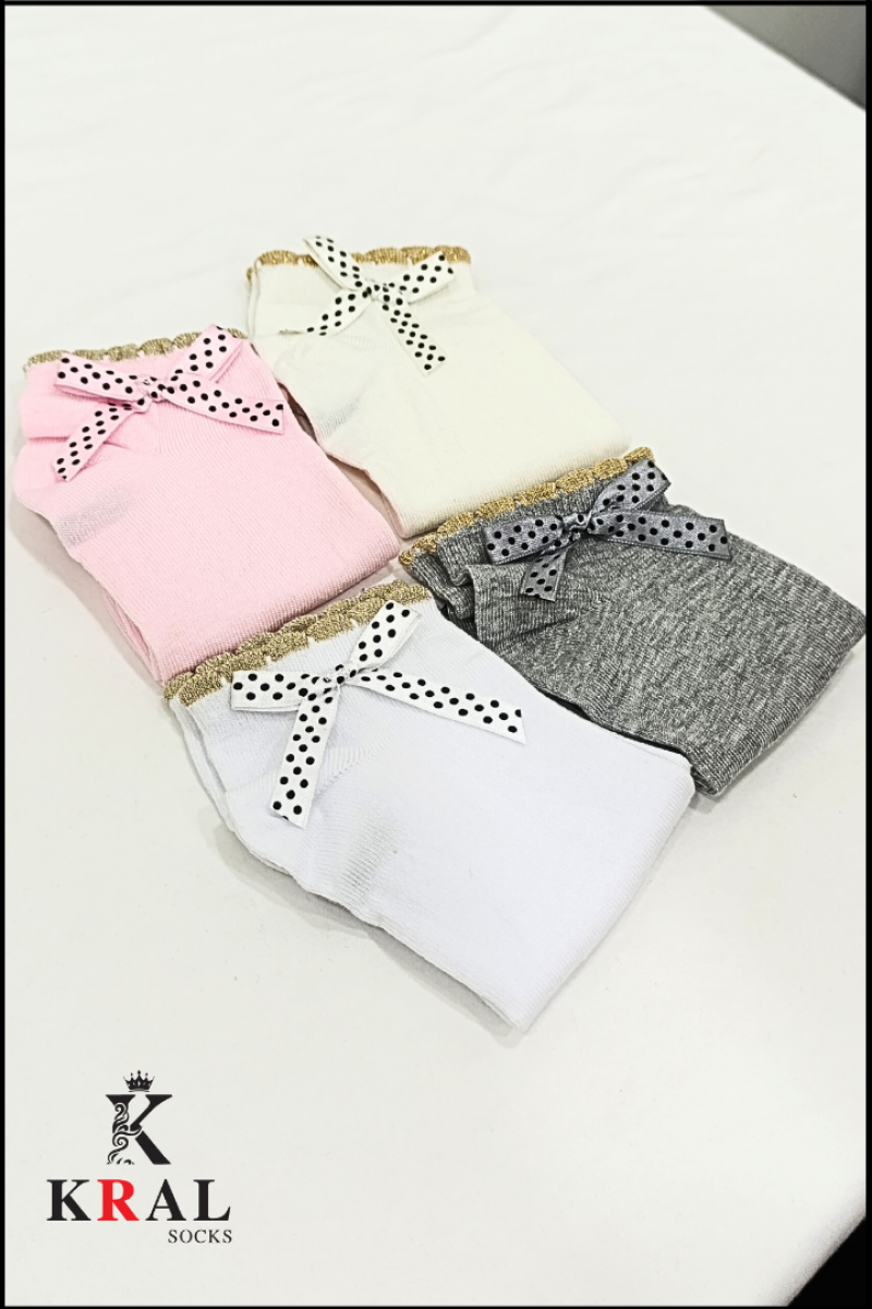 Kız Çocuk Patik Çorap Kurdela Pamuklu Terletmez (5 ÇİFT) Okul Çorabı