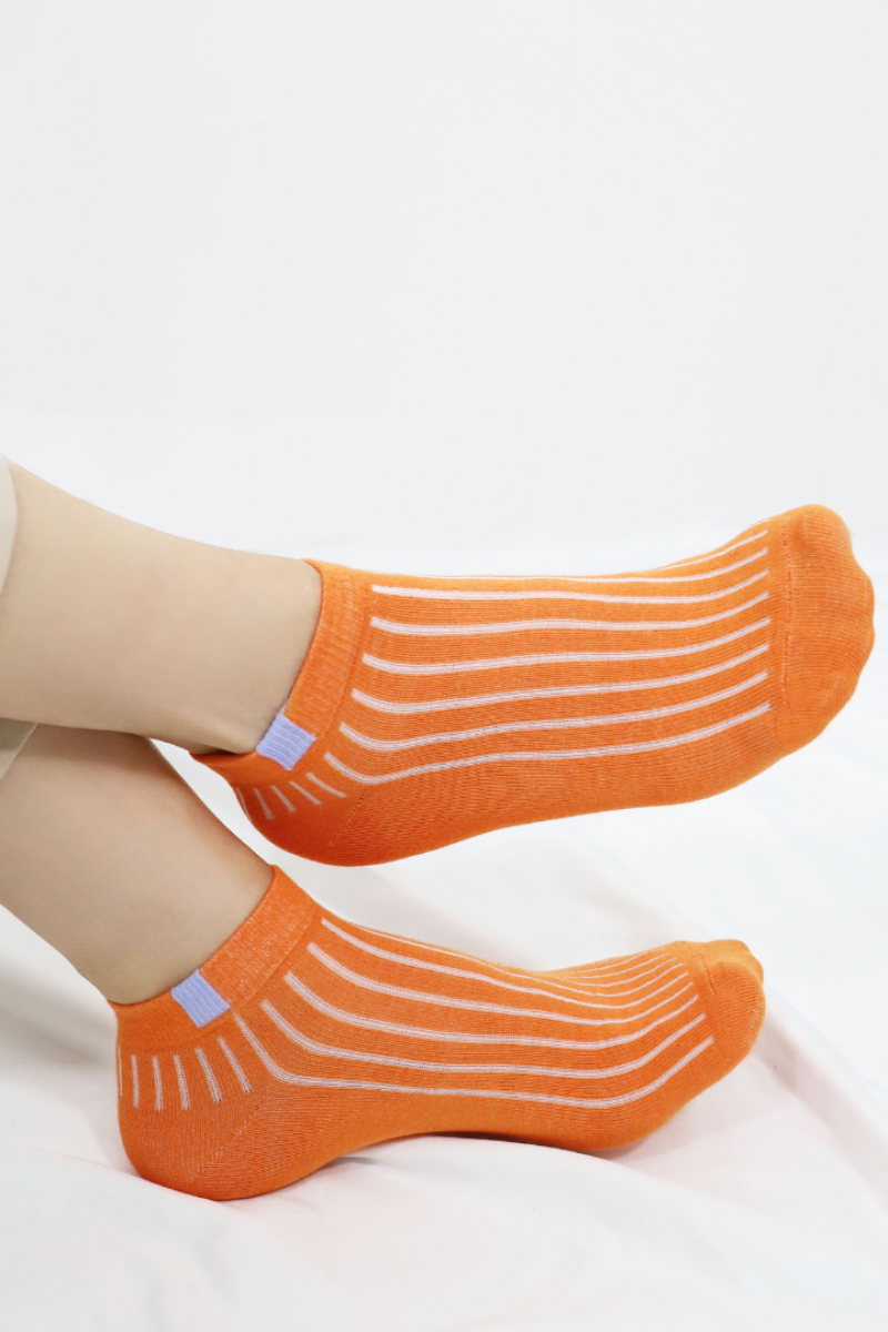 8 Çift Kadın Çorap Trend Yeni Derbili Desen Kısa Yazlık Çorap