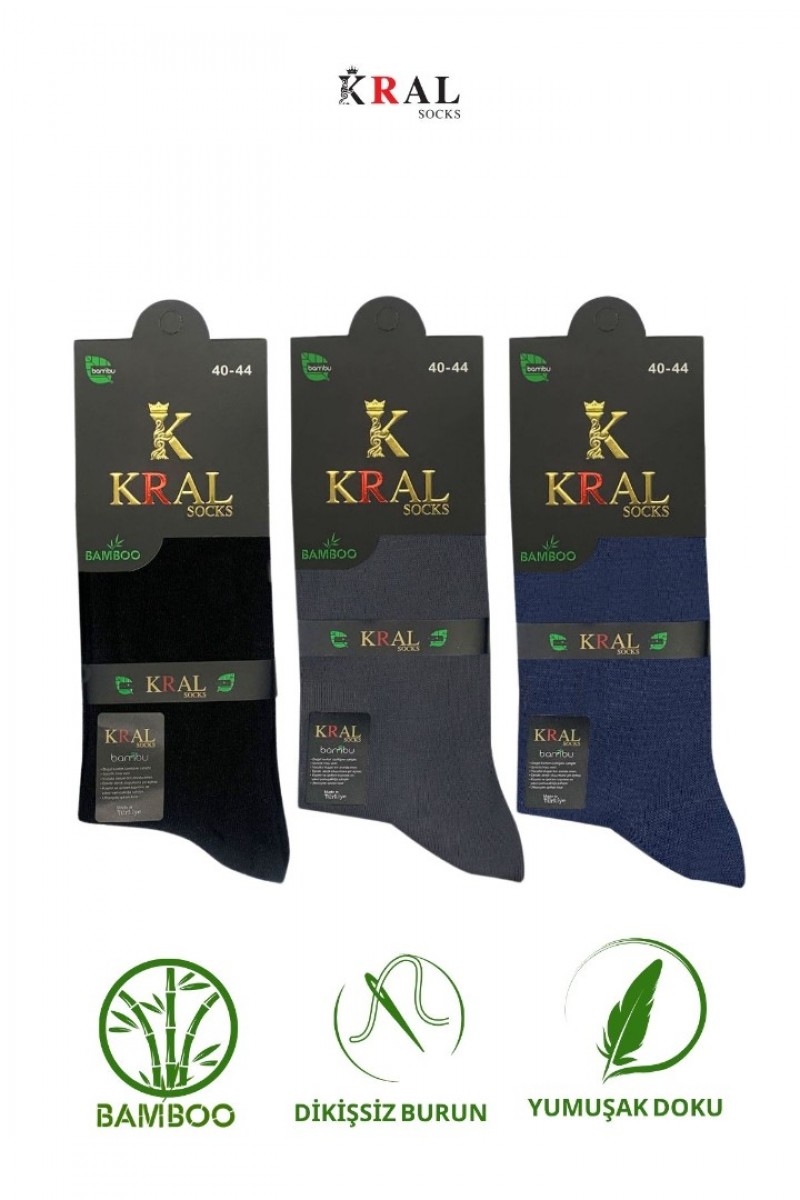 Dikişsiz Erkek Bambu Yazlık Soket Çorap 3 Çift