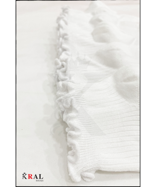 Kadın Bambu Çorap (6 ÇİFT) Fırfırlı Patik Kadın Çorap