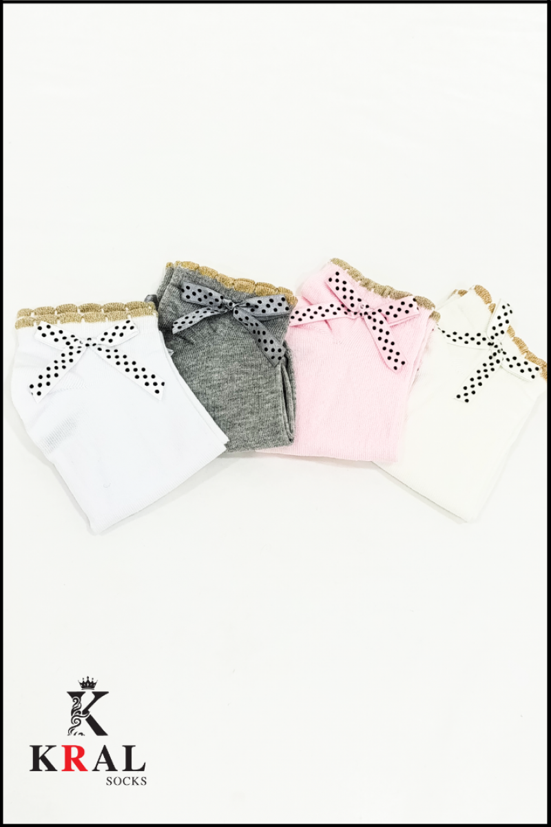 Kız Çocuk Patik Çorap Kurdela Pamuklu Terletmez (5 ÇİFT) Okul Çorabı