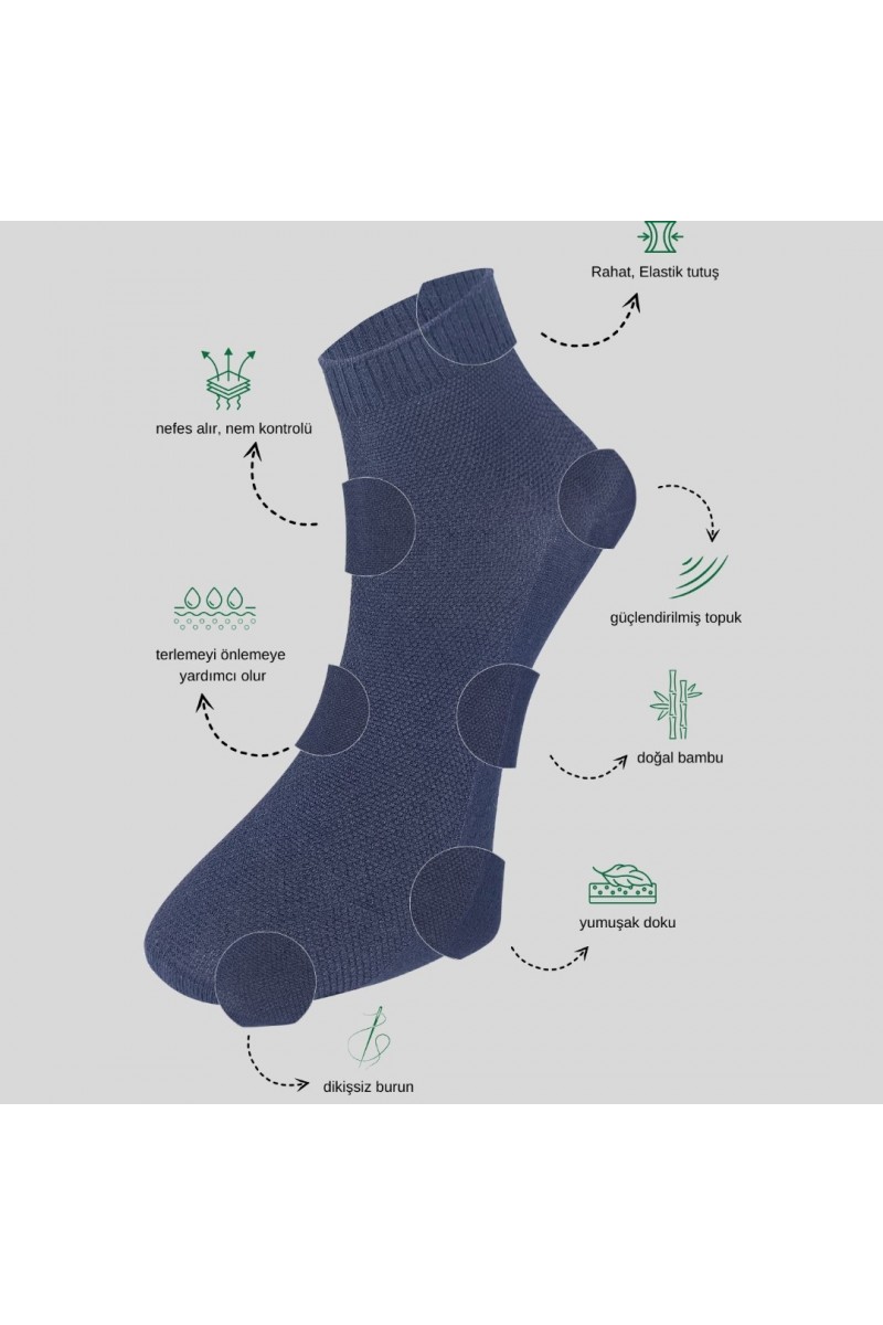 Erkek Bambu Çorap Düz Desen ( 5 Çift ) Kutulu Dikişsiz Hassas Dokuma Kısa Çorap Erkek Bambu Çorap Düz Desen ( 5 Çift ) Kutulu Dikişsiz Hassas Dokuma Kısa Çorap