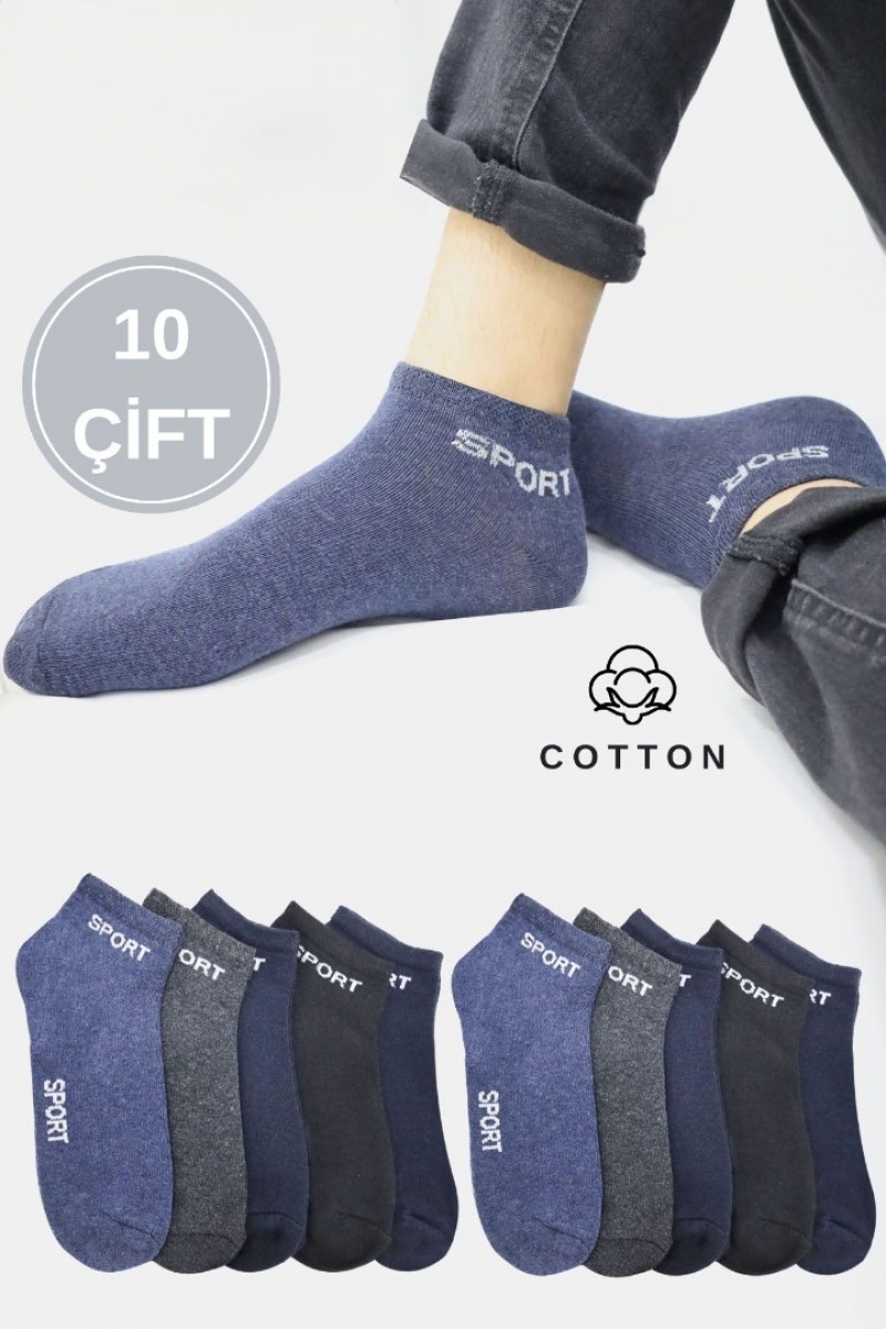 Erkek Çorap 10 Çift Pamuklu Parfümlü Yıkamalı  Çorap