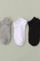 Kadın - Erkek - Unisex Düz Desen (3 ÇİFT) Pamuklu Terletmez Yazlık Görünmez Çorap Seti Kadın - Erkek - Unisex Düz Desen (3 ÇİFT) Pamuklu Terletmez Yazlık Görünmez Çorap Seti