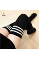 Kadın Dizüstü Çorap (3 Çift) Diz Üstü Zebra - Siyah - Tavuk Bacağı Çorap