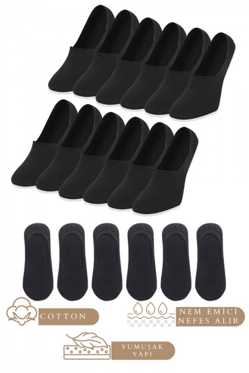 Kadın - Erkek Düz Desen (6 ÇİFT) Pamuklu Terletmez Babet Çorap Kadın - Erkek Düz Desen (6 ÇİFT) Pamuklu Terletmez Babet Çorap