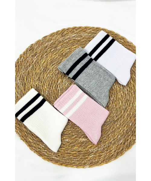 Kız Düz Çizgili (4 ÇİFT) Çorap Tenis Model Pamuklu Terletmez Öğrenci Okul Çorabı Kız Düz Çizgili (4 ÇİFT) Çorap Tenis Model Pamuklu Terletmez Öğrenci Okul Çorabı