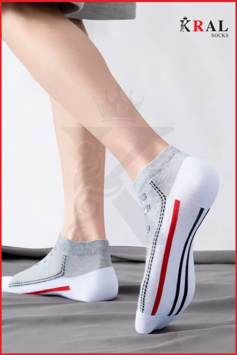 Kadın - Erkek (5 ÇİFT) Spor Ayakkabı Model Pamuklu Terletmez Çorap Seti