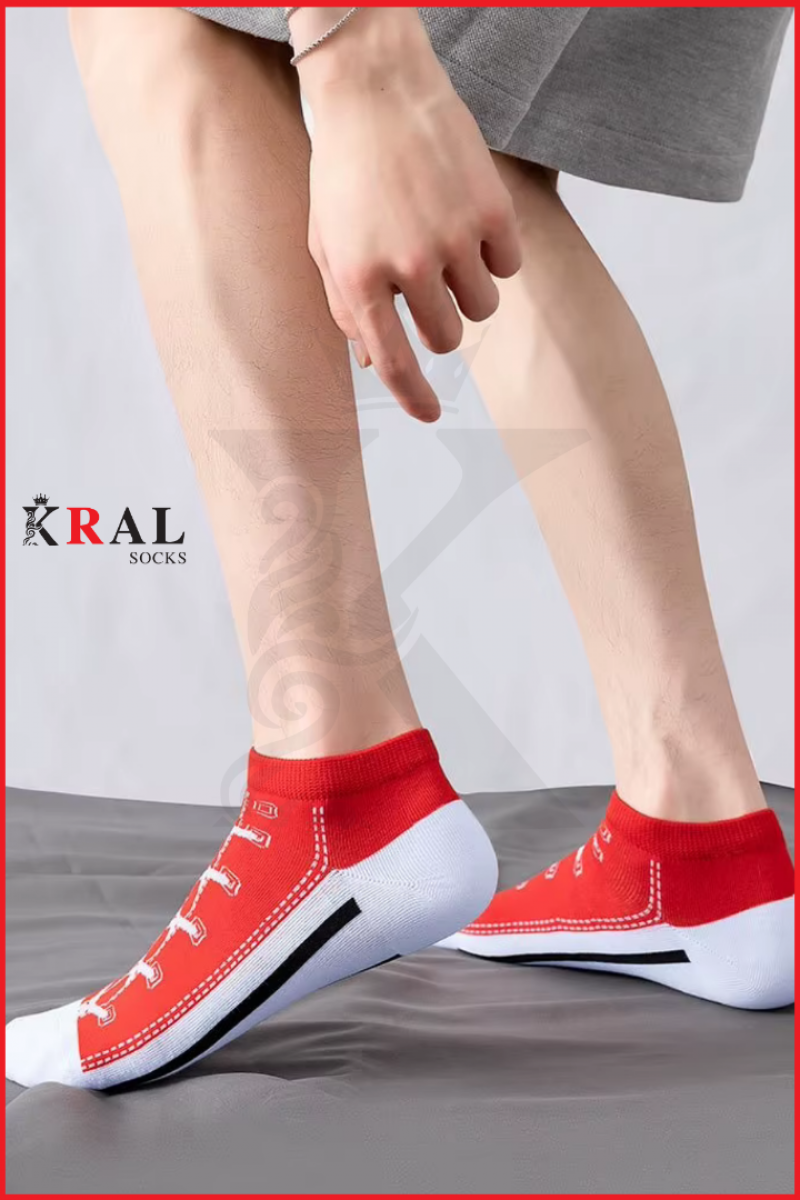 Kadın - Erkek (5 ÇİFT) Spor Ayakkabı Model Pamuklu Terletmez Çorap Seti