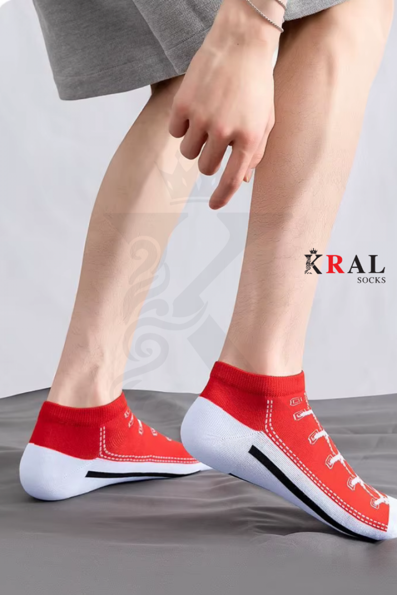 Kadın - Erkek (5 ÇİFT) Spor Ayakkabı Model Pamuklu Terletmez Çorap Seti