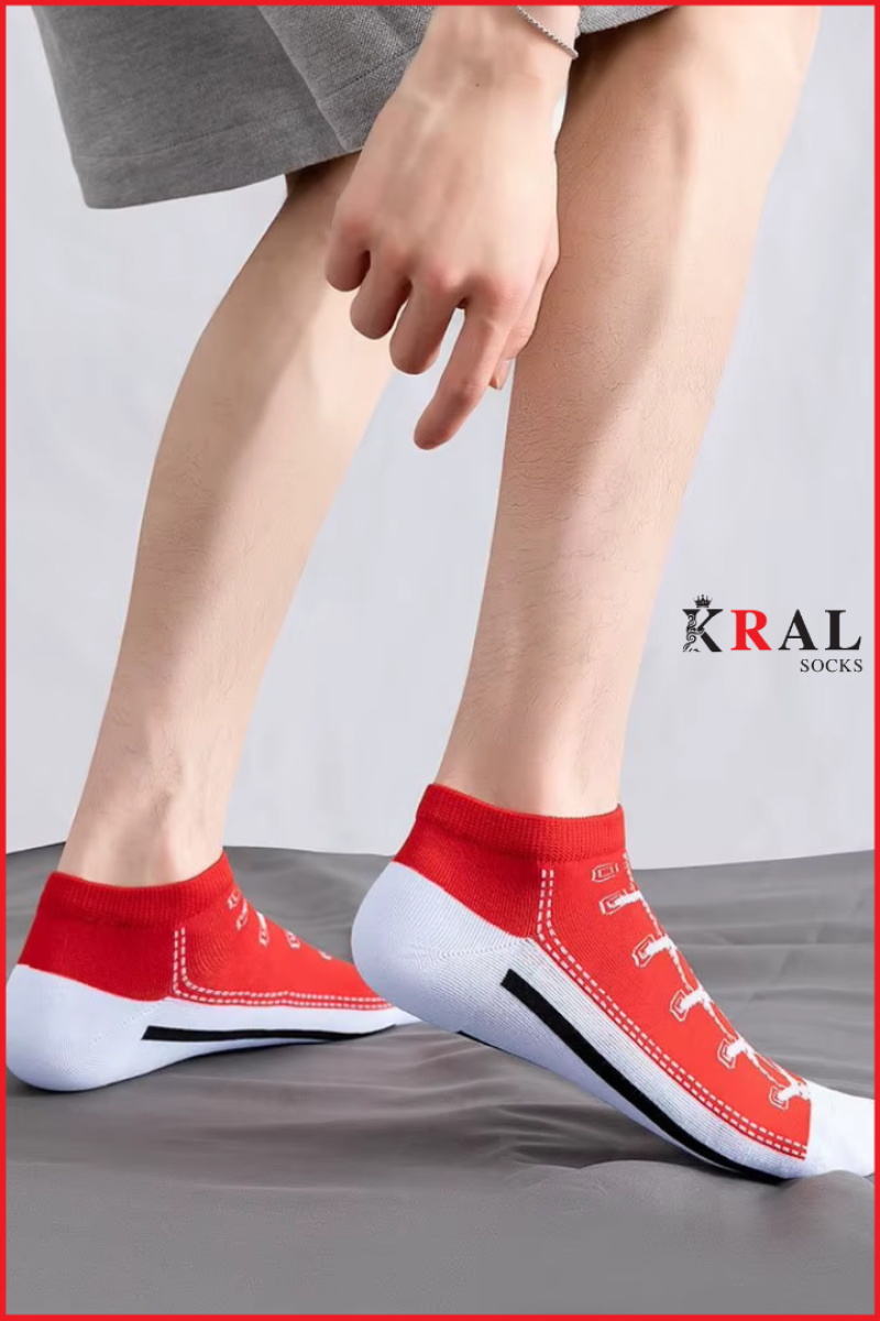 Kadın - Erkek (5 ÇİFT) Spor Ayakkabı Model Pamuklu Terletmez Çorap Seti