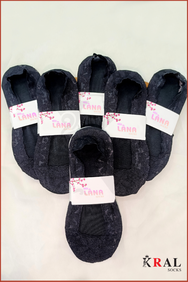 Kadın Çorap (6 ÇİFT) CLARA Model Renkli Pamuklu Terletmez Babet Çorap Seti