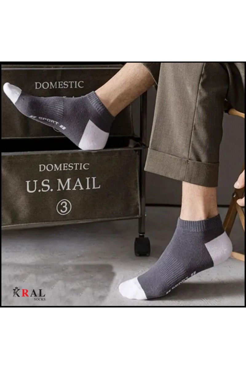 Erkek (8 ÇİFT) Sport Model Pamuklu Terletmez Görünmez Çorap Seti