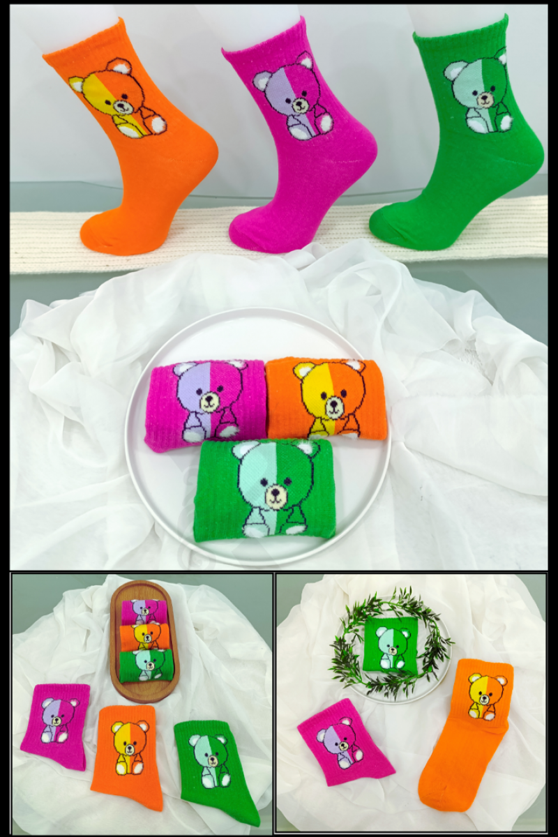 Unisex (6 ÇİFT) Simetri Yüz Tenis Model Renkli Pamuklu Terletmez Çorap Seti Unisex (6 ÇİFT) Simetri Yüz Tenis Model Renkli Pamuklu Terletmez Çorap Seti