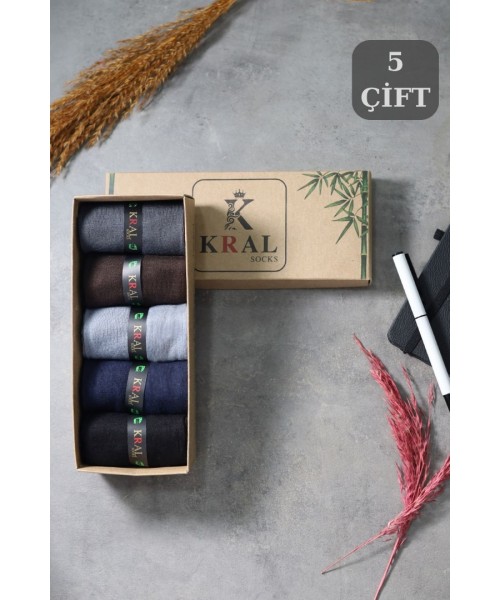 Bambu Erkek Çorap Klasik Soket Düz Uzun Yazlık Dikişsiz 5'li Kutulu Premium Set Bambu Erkek Çorap Klasik Soket Düz Uzun Yazlık Dikişsiz 5'li Kutulu Premium Set