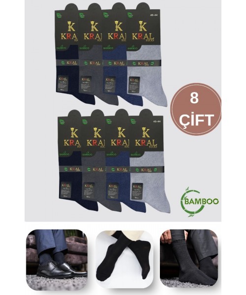 Erkek Yazlık Bambu Soket Uzun Karma Renkli Çorap