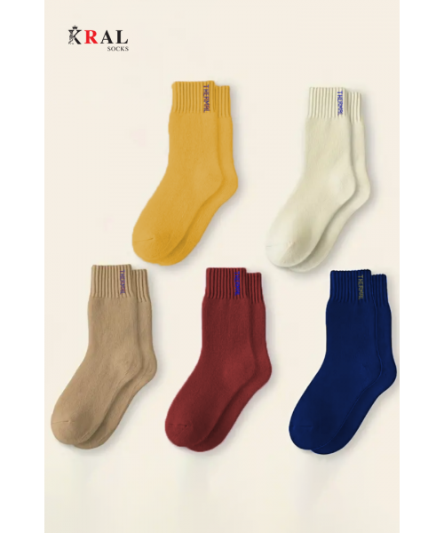 3 Çift Kadın Yün Havlu Soket Boy Çorap