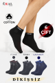 Pamuklu Erkek Patik Çorap 6 Çift
