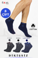 Pamuklu Erkek Patik Çorap 8 Çift Pamuklu Erkek Patik Çorap 8 Çift