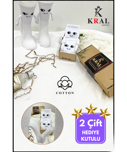 Kadın - Erkek Sevgili Çorabı Mıknatıslı Elele Tutuşan Çorap (2 ÇİFT) HEDİYE KUTULU Kadın - Erkek Sevgili Çorabı Mıknatıslı Elele Tutuşan Çorap (2 ÇİFT) HEDİYE KUTULU