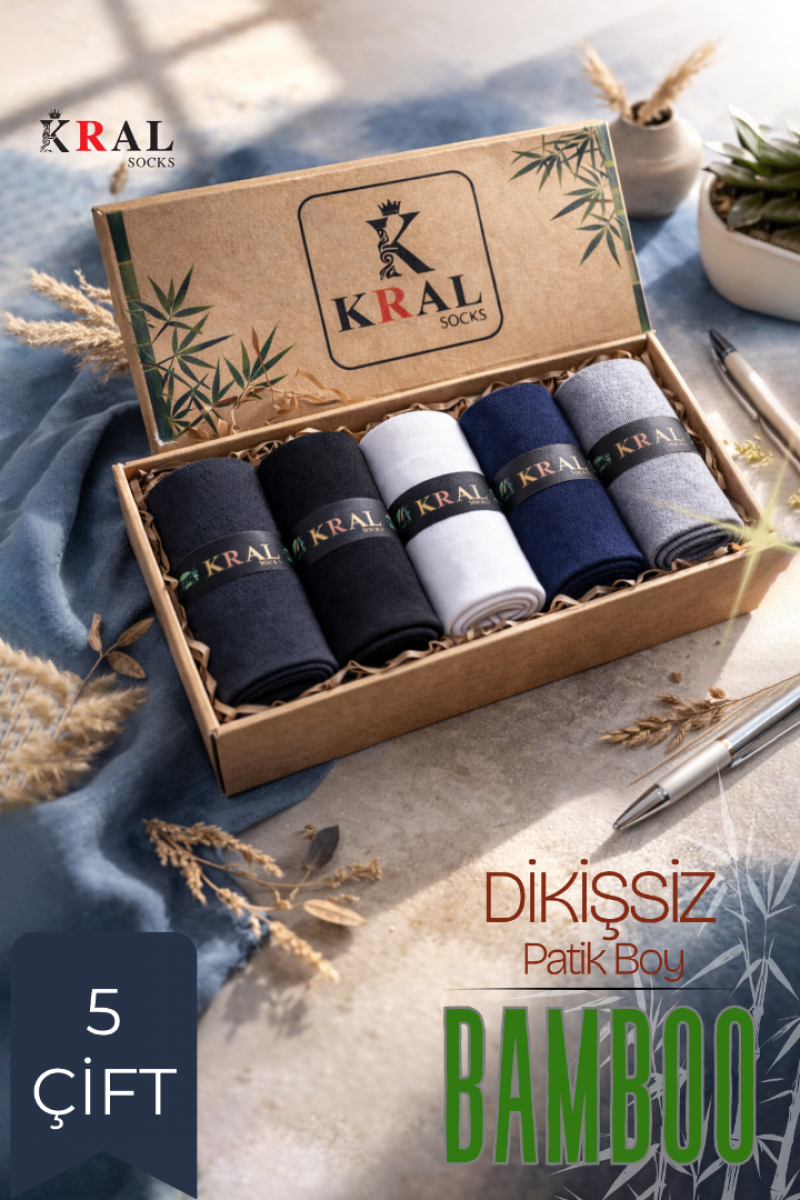 Erkek Bambu Çorap Düz Desen ( 5 Çift ) Kutulu Dikişsiz Hassas Dokuma Kısa Çorap Erkek Bambu Çorap Düz Desen ( 5 Çift ) Kutulu Dikişsiz Hassas Dokuma Kısa Çorap