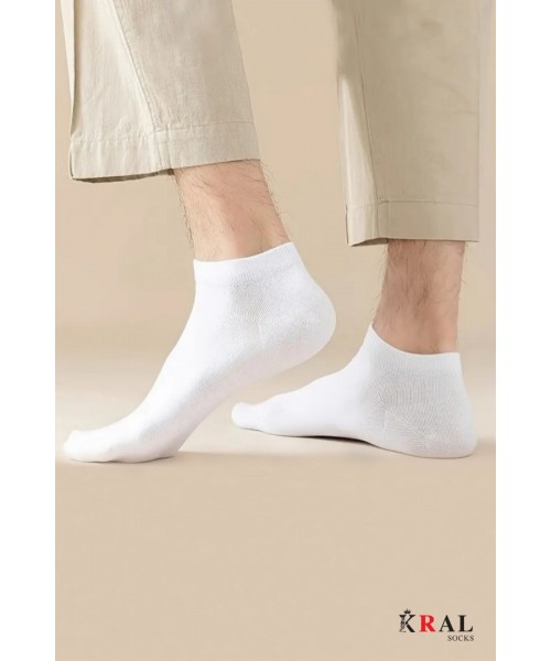 Düz Desen Ekonomik Kadın - Erkek Patik Çorap 10 Çift