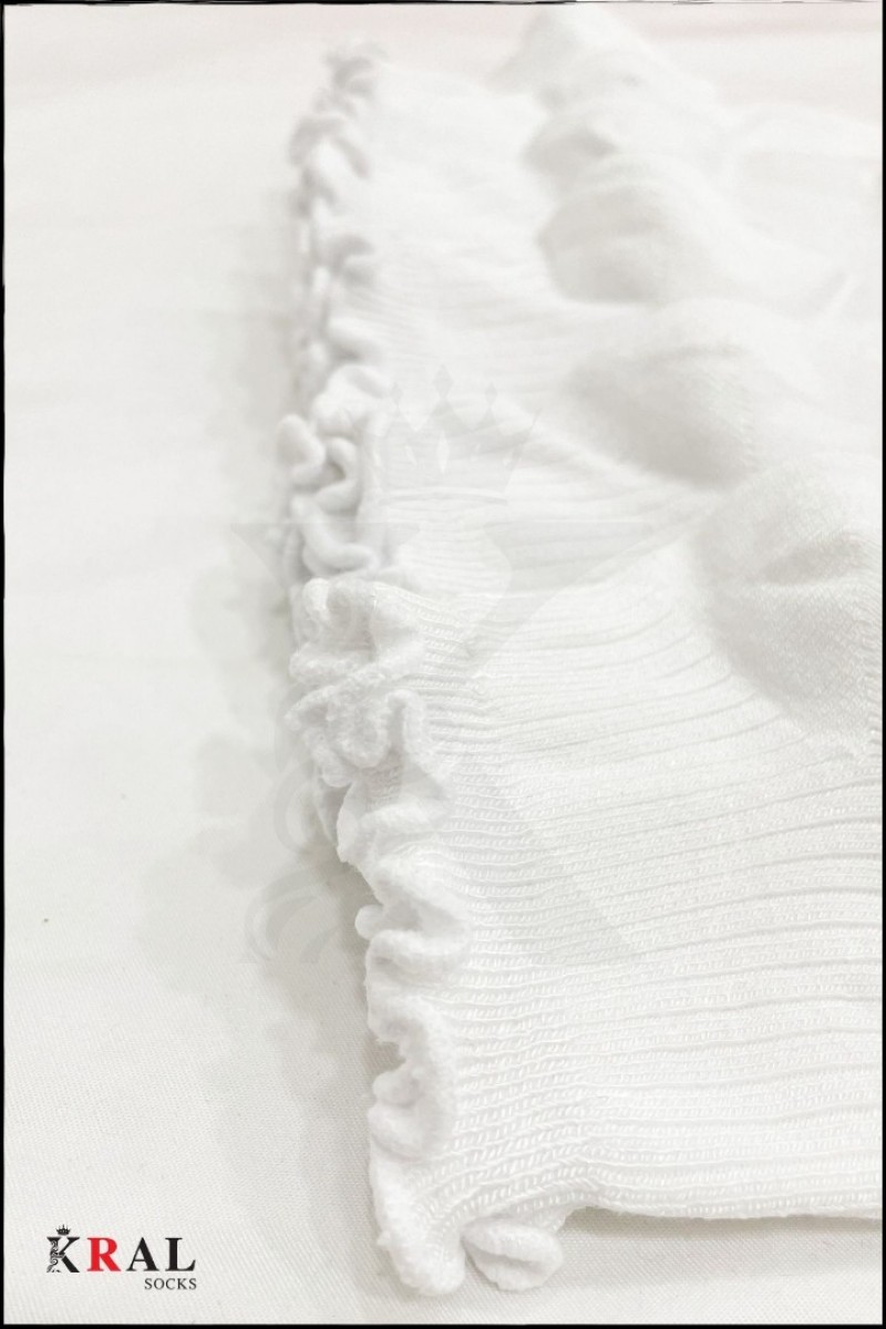 Fırfırlı Patik Kadın Bambu Çorap 6 Çift